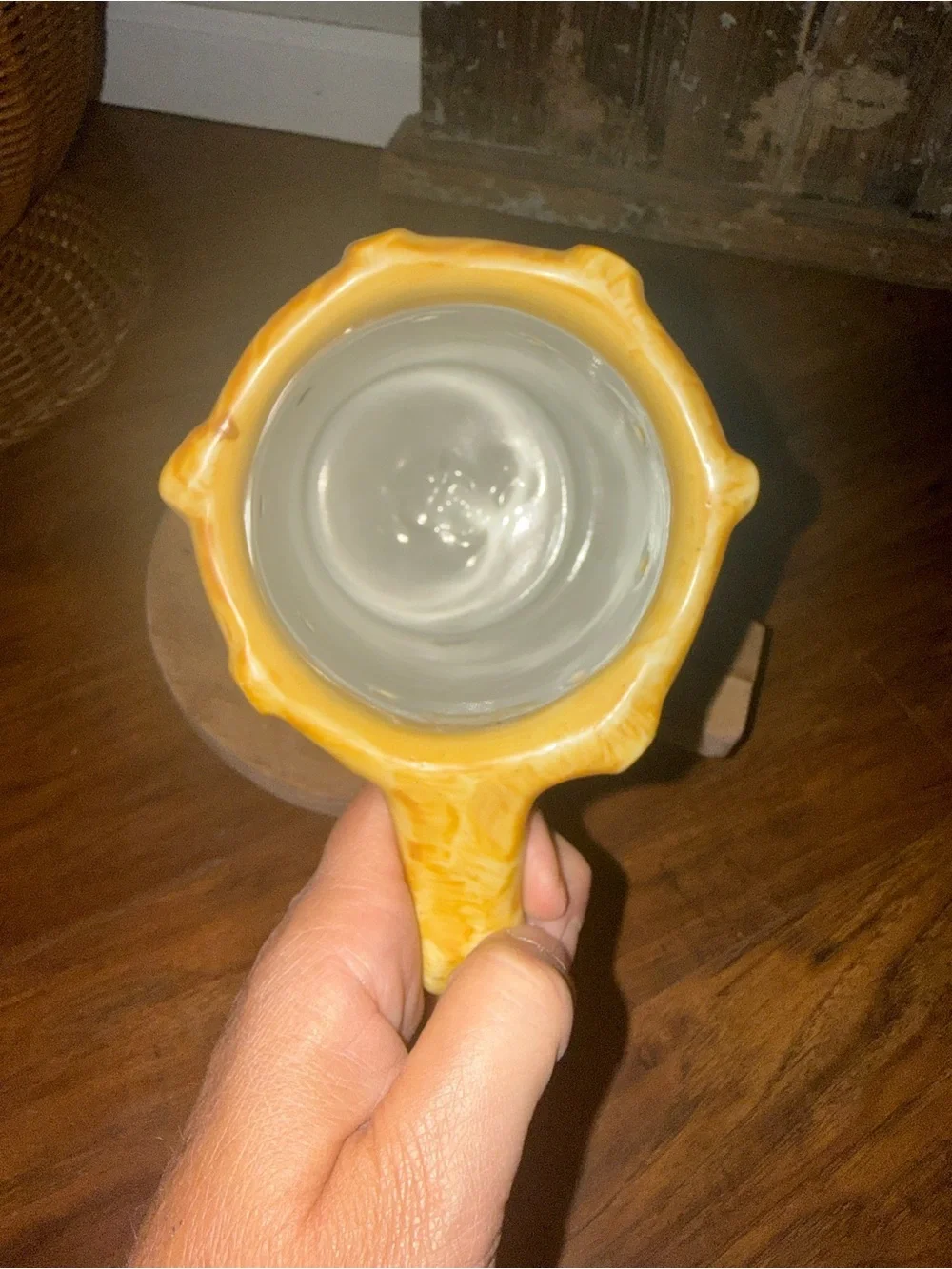 Vintage German Porcelain Trick Puzzle Beer Stein - Deer Motif w/ Lithophane